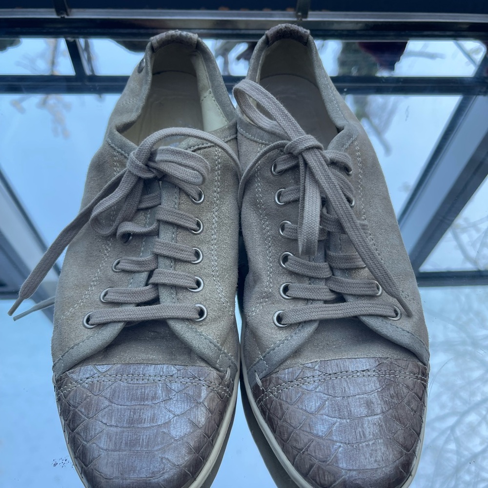 Agl Gold Athletic Shoes with Metallic Finish